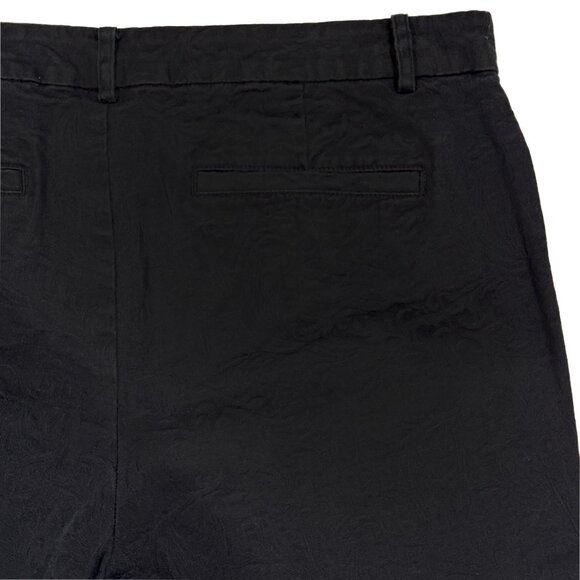 Lauren Ralph Lauren Black Jacquard Pants Size 12 Slim Trousers - Picture 4 of 8